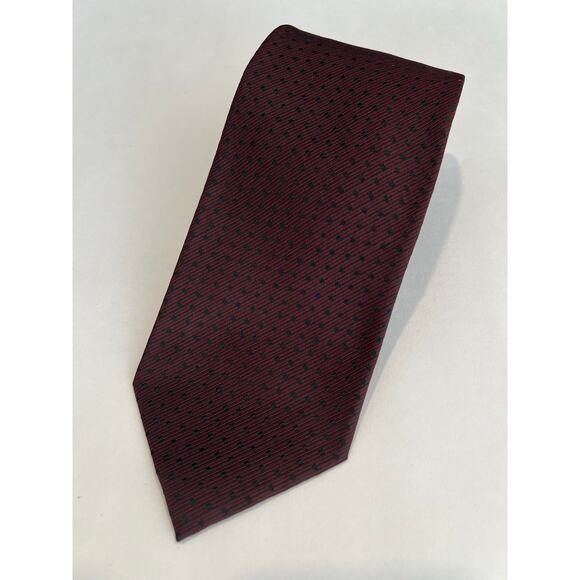 Hickey Freeman Made in England Men’s Silk Neck Tie Red & Black SG - Picture 1 of 10